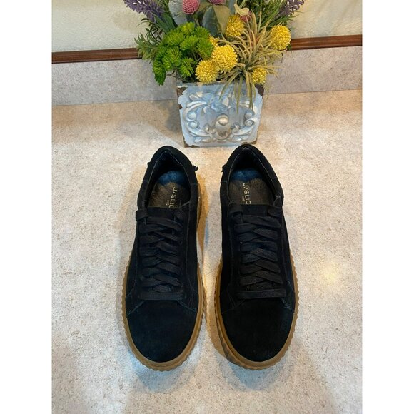 J/Slides Suede Platform Sneaker Black Size 7 - Picture 7 of 11
